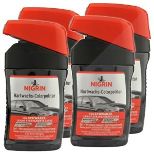 Nigrin  4x 300ml Hartwachs-Colorpolitur schwarz  72944