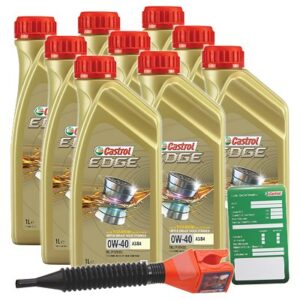 Castrol 9x 1 L EDGE TITANIUM FST 0W-40 A3/B4+ Ölw.Anhänger  15336D : 3050 : DE01675