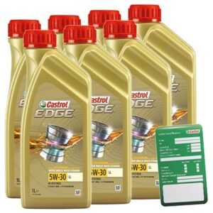 Castrol  7x 1 L EDGE TITANIUM FST 5W-30 LL+Anhänger  15665F : DE01675