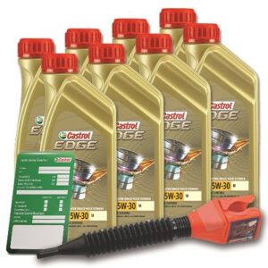 8x 1 L EDGE 5W-30 M + Ölwechsel-Anhänger + Einfülltrichter 15F6DA