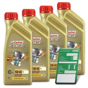 4x 1 L EDGE 5W-40 M + Ölwechsel-Anhänger 15F70F