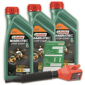 3x 1 L Magnatec 5W-30 A5 + Ölwechsel-Anhänger + Einfülltrichter 15F903