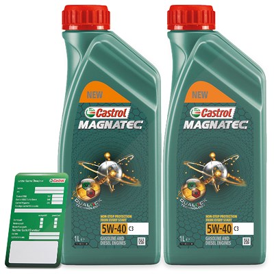 2x 1 L Magnatec 5W-40 C3 + Ölwechsel-Anhänger 15F621