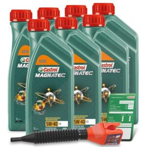 7x 1 L Magnatec 5W-40 C3 + Ölwechsel-Anhänger + Einfülltrichter 15F621