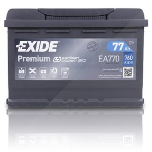 Exide EA770 Premium Carbon Boost 77 Ah 760 A Seat: Ibiza IV Vw: Golf IV