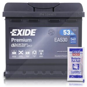 Exide EA530 Premium Carbon Boost 53Ah 540A+PolFett Renault: Twingo I