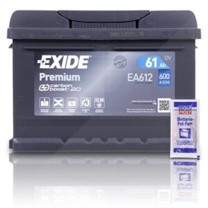 Exide EA612 Premium CarbonBoost 61Ah 600A+Pol-Fett Ford: Focus II