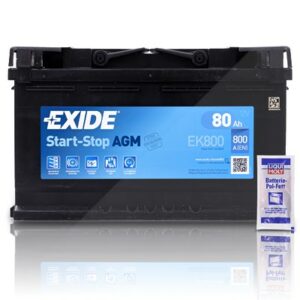 Exide  EK800 80Ah 800A Start-Stop AGM+Liqui Moly Po Renault: Laguna III