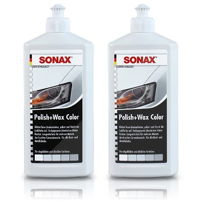 Sonax  2x 500ml Polish & Wax Color NanoPro weiß  02960000