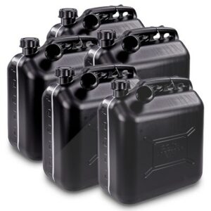 5x Benzinkanister 20L Kunststoff schwarz UN-geprüft 530047