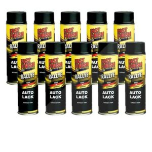 Fast finish  10x 500ml RALLYE Autolack schwarz matt  292828