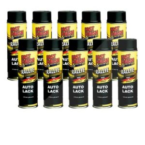 Fast finish  10x 500ml RALLYE Lack schwarz glänzend  292835