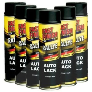 Fast finish 6x 500ml  RALLYE Autolack -schwarz matt  292828