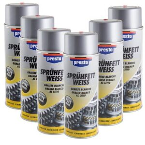 Presto 6x 400ml Sprühfett weiß  306352