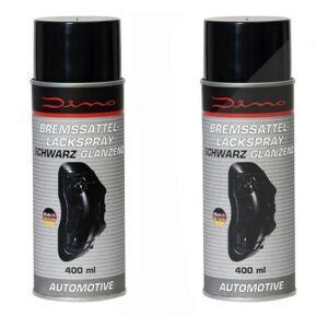 Dino  2x Bremssattellack 1K-Lackspray 400ml schwarz  130011