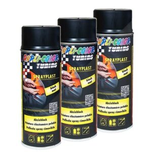 Dupli color 3x 400ml Sprayplast schwarz matt  388033