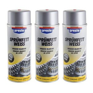 Presto  3x 400ml Sprühfett weiß  306352