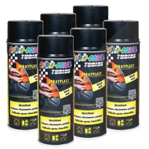 Dupli color  6x 400ml Sprayplast schwarz matt  388033