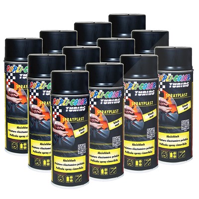 Dupli color  12x 400ml Sprayplast schwarz matt  388033