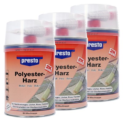 Presto 3x 1kg Polyesterharz  600528