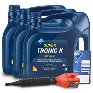 12 L SuperTronic K 5W-30 + Ölwechsel-Anhänger + Trichter 15DBCD