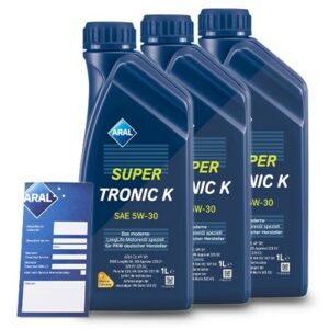 3x 1 L SuperTronic K 5W-30 + Ölwechsel-Anhänger 15F475