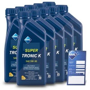 10x 1 L SuperTronic K 5W-30 + Ölwechsel-Anhänger 15F475