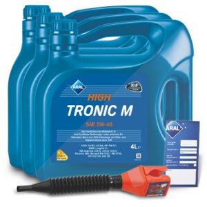 12 L HighTronic M 5W-40 + Ölwechsel-Anhänger + Einfülltrichter 15F48D