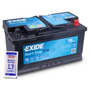 EL752 EFB Starterbatterie 75Ah 730A + 10g Batterie-Pol-Fett EL752