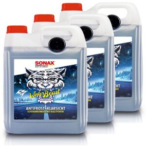3x 5 L WinterBeast AntiFrost + KlarSicht bis -20°C Scheibenfrosts 01355000