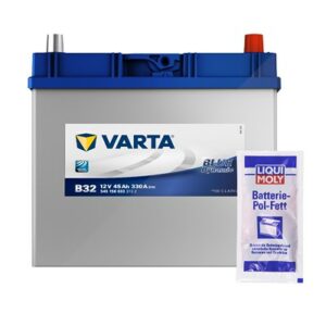 Varta  Starterbatterie 45Ah B32 + Pol-Fett 10g Honda: Civic V