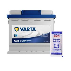 Varta  Starterbatterie 52Ah C22 + Pol-Fett 10g Renault: Twingo I