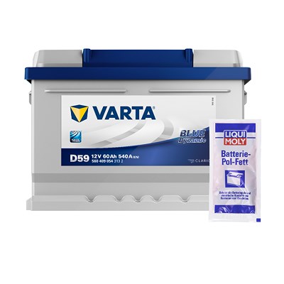 Varta  Starterbatterie 60Ah D59 + Pol-Fett 10g Ford: Focus II