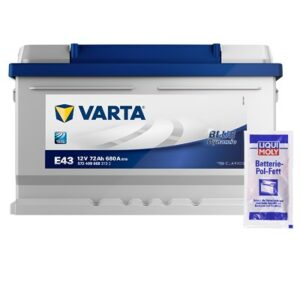 Varta Starterbatterie 72Ah E43 + Pol-Fett 10g Ford: Focus II