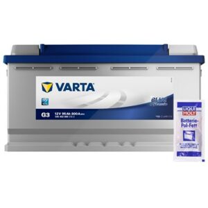 Varta Starterbatterie Blue 95Ah 800 A G3 + Pol-Fett 10g Chrysler: Grand Voyager V