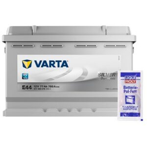 Varta  Starterbatterie 77Ah E44+Pol-Fett 10g Ford: Focus II Vw: Caddy I