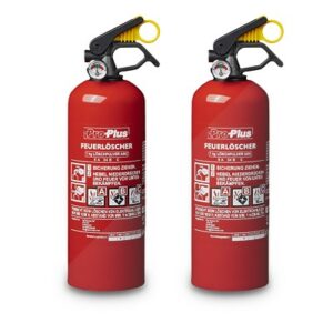 2x Feuerlöscher 1kg ABC Pulver DE + Manometer 510080DE