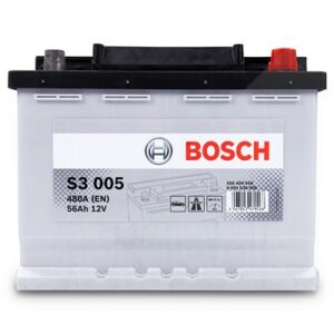 Bosch Starterbatterie S3 005 56Ah 480A 12V Renault: Clio II Vw: Golf VII