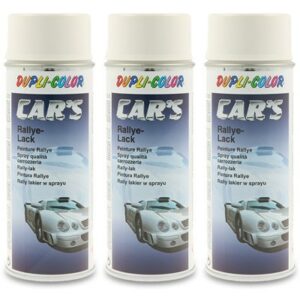 3x 400 ml CAR'S Rallye-Lack Spraydose weiß seidenmatt 652233