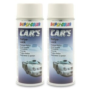 2x 400 ml CAR'S Rallye-Lack Spraydose weiß seidenmatt 652233