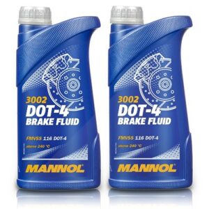 2x 1 L Brake Fluid DOT-4 Bremsflüssigkeit MN3002-1