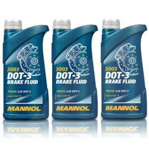 3x 500 ml Brake Fluid DOT-3 Bremsflüssigkeit MN3003-05