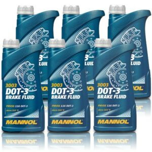 6x 500 ml Brake Fluid DOT-3 Bremsflüssigkeit MN3003-05