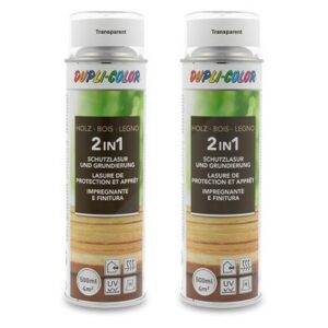 2x 500 ml Holzschutzlasur Transparent 391545