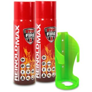 2x 500ml Feuerlöschspray STOP FIRE + Wandhalter RM500