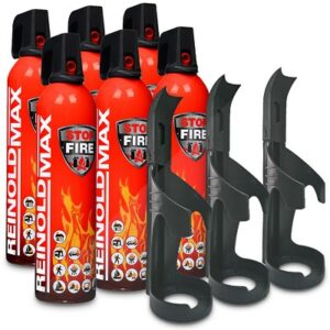 6x 750ml Feuerlöschspray STOP FIRE + 3x Wandhalter RM750