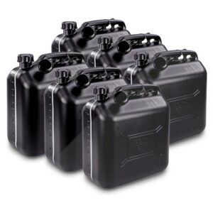 6x Benzinkanister 20L Kunststoff schwarz UN-geprüft 530047