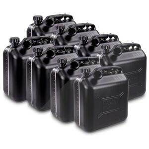 8x Benzinkanister 20L Kunststoff schwarz UN-geprüft 530047