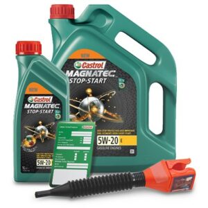 6 L Magnatec 5W-20 E + Ölwechsel-Anhänger + Einfülltrichter offen