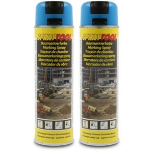 2x 500 ml Markierungsspray - Forst - Baumarkierer - neonblau 119965